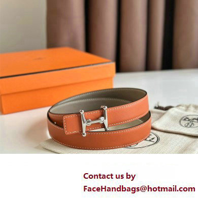 Hermes Mors H belt buckle  &  Reversible leather strap 24 mm 05 2023